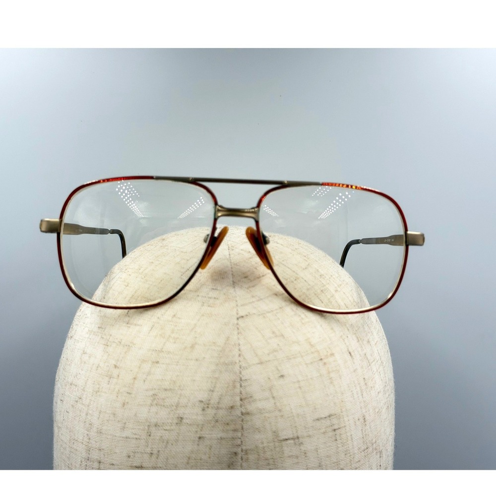 Vintage La Prima Optics Aviator Frames Gold Tone 56-15-140 Double Bridge